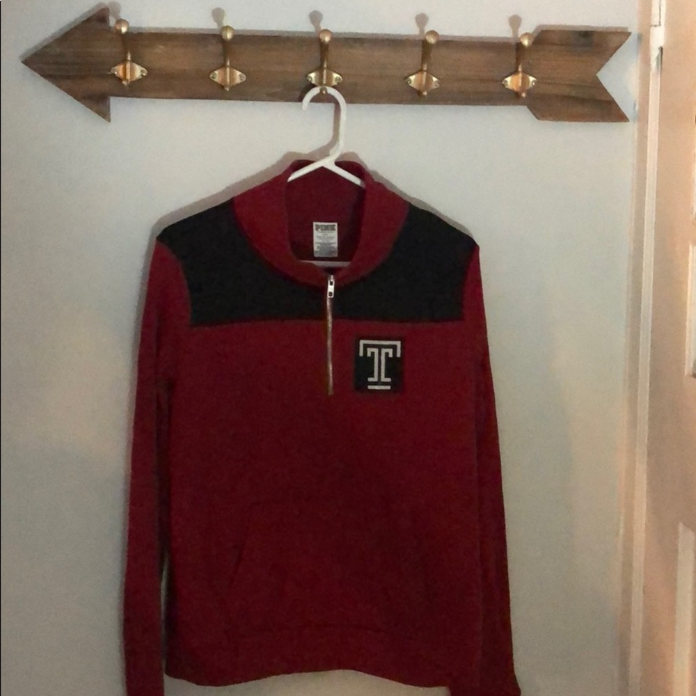 PINK Victoria’s Secret Red Temple U 1/4 Zip